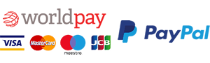 We accept payments from Visa, Mastercard, Maestro, JCB and Paypal