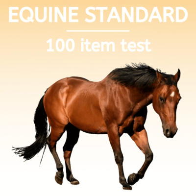 Our Standard Equine Test with 100 items tested
