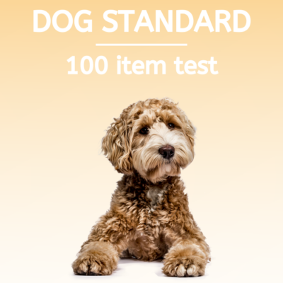 Our Standard Dog Test with 100 items tested